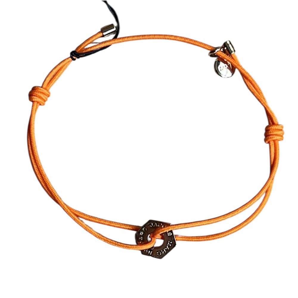 Marc Jacobs Orange Cord Bracelet with Gold Accent